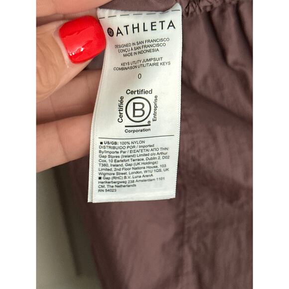 Athleta X Alicia Keys Women's Brown Cocoa Utility Jumpsuit Size 0 - Picture 8 of 9